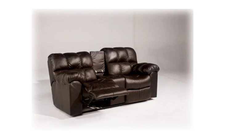 9650194 Leather DOUBLE REC LOVESEAT W CONSOLE