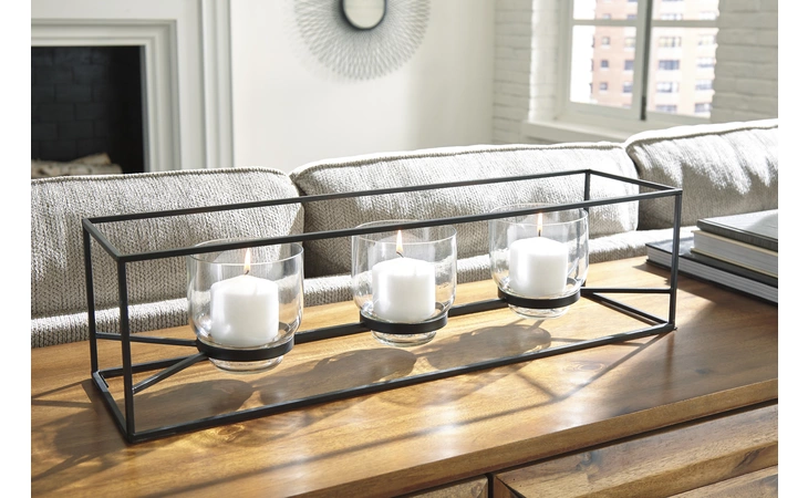 Jadyn CANDLE HOLDER ASHLEY Black A2000108