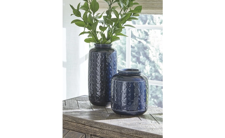 Marenda VASE SET (2/CN) ASHLEY Navy Blue A2000130