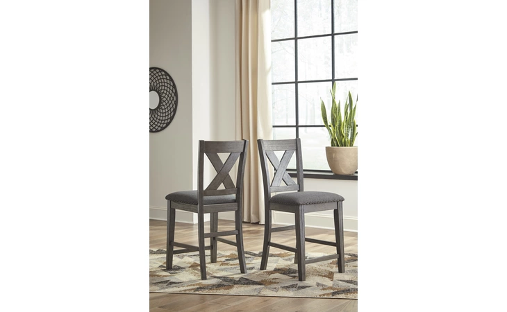 D388-124 Caitbrook UPHOLSTERED BARSTOOL (2/CN)