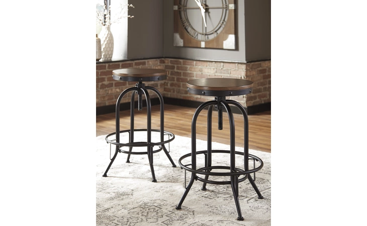 Valebeck TALL SWIVEL BARSTOOL (2/CN) ASHLEY Multi D546-230