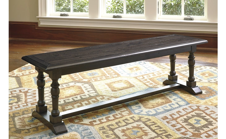 D636-00 Townser - Grayish Brown LARGE DINING ROOM BENCH
