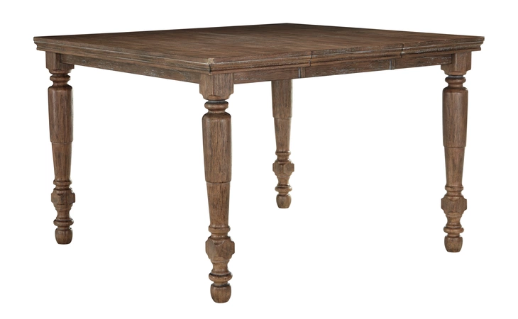 D688-32 TANSHIRE RECT DRM COUNTER EXT TABLE TANSHIRE GRAYISH BROWN
