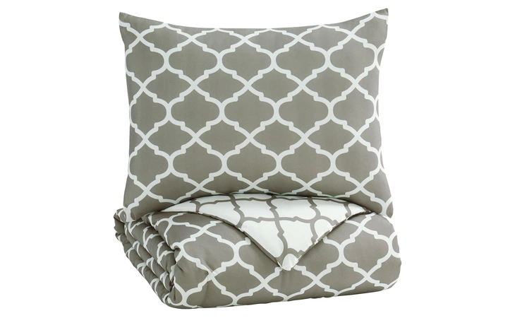 Media TWIN COMFORTER SET ASHLEY Gray/White Q790001T