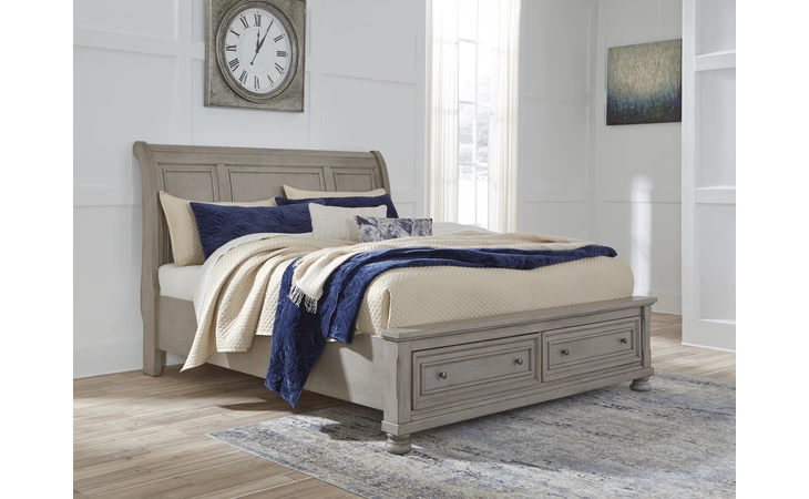 Lettner KING/CAL KING SLEIGH HEADBOARD ASHLEY Light Gray B733-78