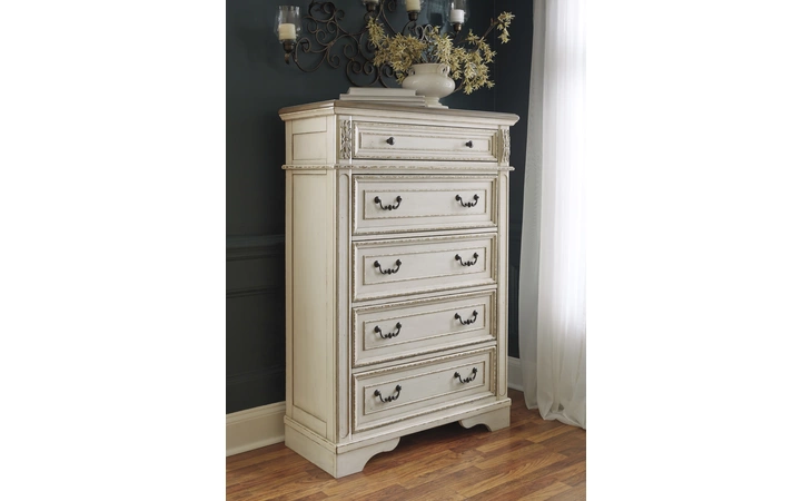 Realyn FIVE DRAWER CHEST ASHLEY Two-tone B743-46