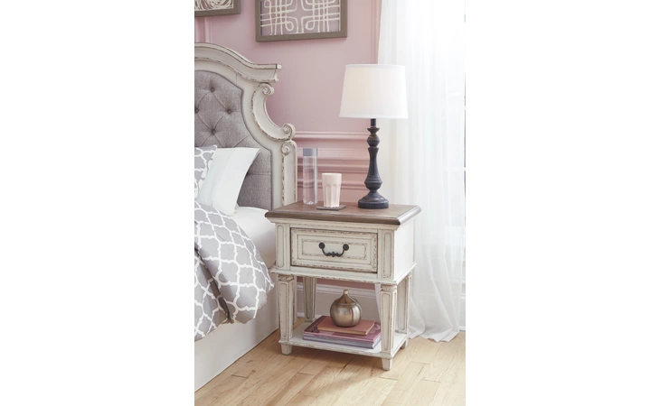 Realyn ONE DRAWER NIGHT STAND ASHLEY Two-tone B743-91