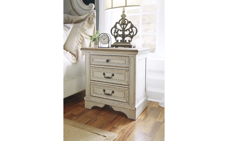 Realyn THREE DRAWER NIGHT STAND ASHLEY Two-tone B743-93