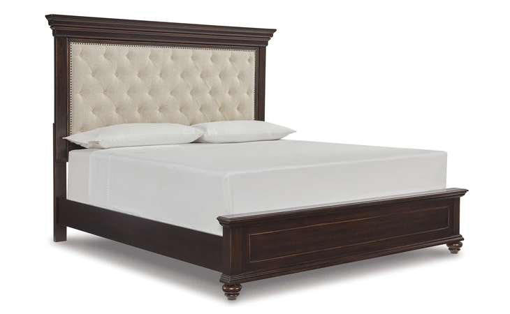 Brynhurst QUEEN PANEL RAILS ASHLEY Dark Brown B788-96