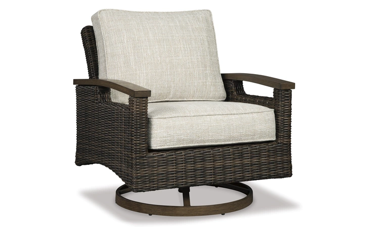Paradise Trail SWIVEL LOUNGE CHAIR (2/CN) ASHLEY Medium Brown P750-821