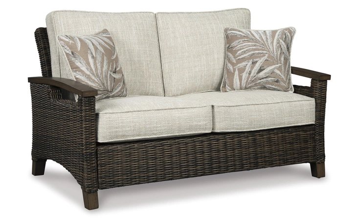 Paradise Trail LOVESEAT W/CUSHION ASHLEY Medium Brown P750-835