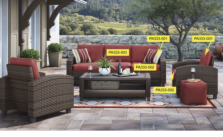 Meadowtown BACK CUSHION/MEADOWTOWN/RED ASHLEY Red PA333-003