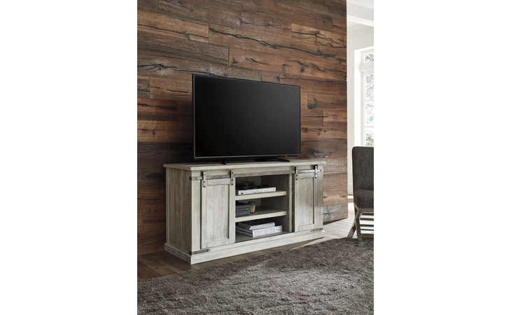 Carynhurst LARGE TV STAND ASHLEY Whitewash W755-48