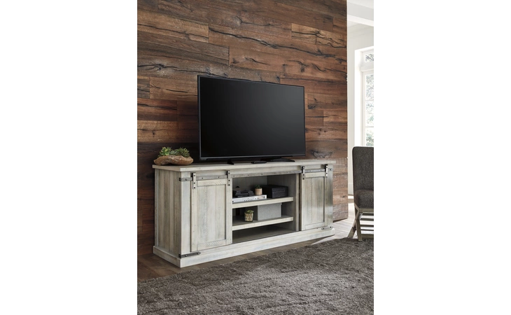 Carynhurst EXTRA LARGE TV STAND ASHLEY Whitewash W755-68
