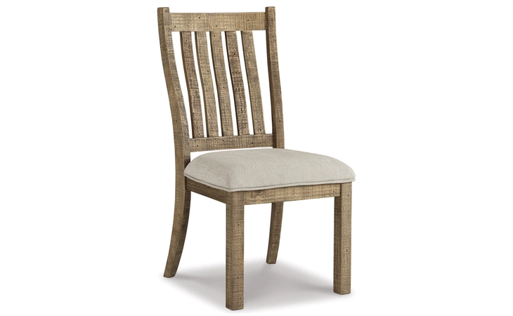 Grindleburg DINING UPH SIDE CHAIR (2/CN) ASHLEY White/Light Brown D754-05