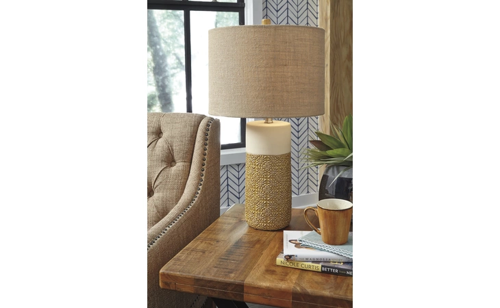 EVALYN CERAMIC TABLE LAMP (2 CN) ASHLEY  L121874