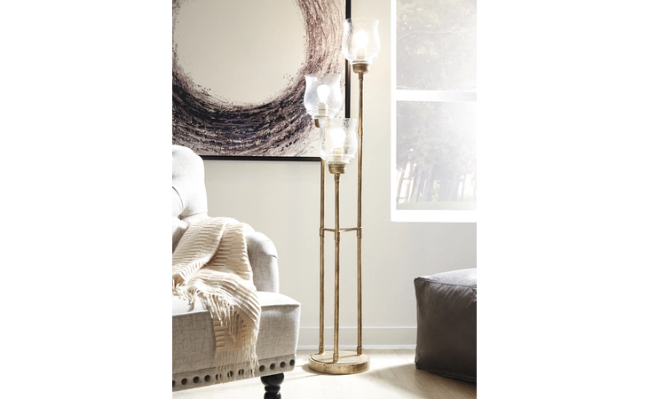 Emmie METAL FLOOR LAMP (1/CN) ASHLEY Metal Floor Lamp (1/CN) L207191