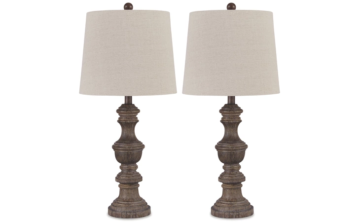 Magaly POLY TABLE LAMP (2/CN) ASHLEY Brown L276024