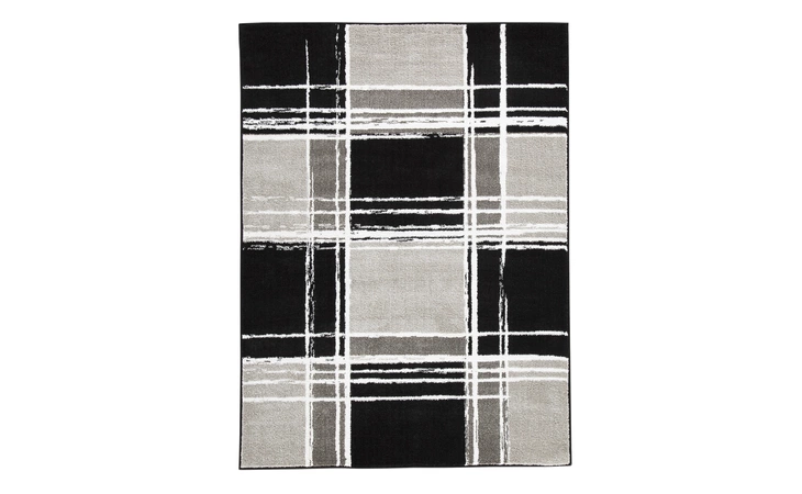 R403912 Ramy - Black/Cream/Gray MEDIUM RUG/RAMY