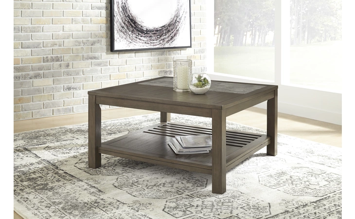 T387-8 DEYLIN SQUARE COFFEE TABLE DEYLIN