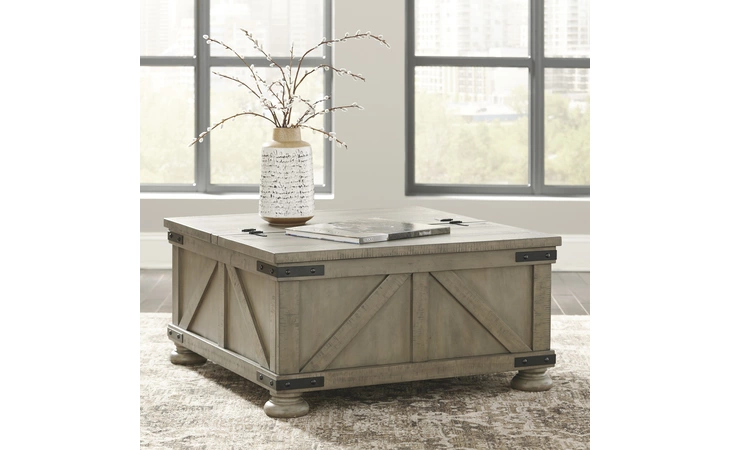 Aldwin COFFEE TABLE WITH STORAGE ASHLEY Gray T457-20