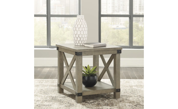 Aldwin RECTANGULAR END TABLE ASHLEY Gray T457-3