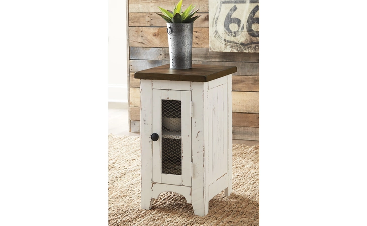 Wystfield CHAIR SIDE END TABLE ASHLEY White/Brown T459-7