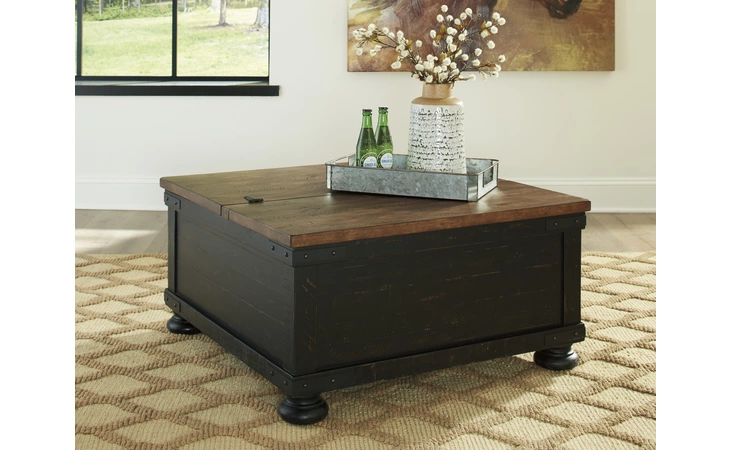 Valebeck LIFT TOP COFFEE TABLE ASHLEY Black/Brown T468-00