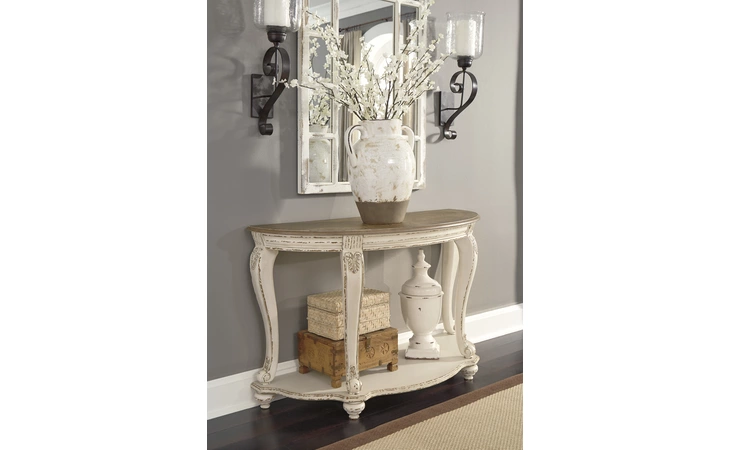 Realyn SOFA TABLE ASHLEY White/Brown T743-4