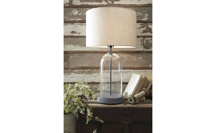 Manelin GLASS TABLE LAMP (1/CN) ASHLEY Glass Table Lamp (1/CN) L430624