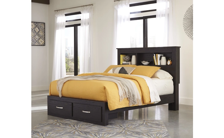 Reylow QUEEN/KING PLATFORM RAILS ASHLEY Dark Brown B555-95