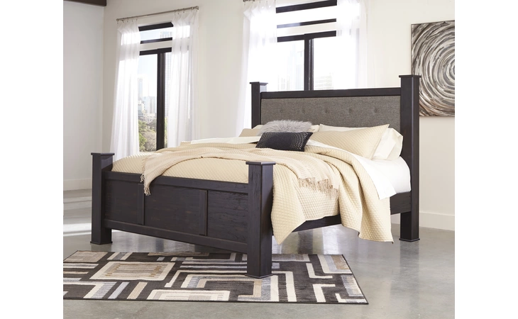 Reylow KING POSTER RAILS ASHLEY Dark Brown B555-99