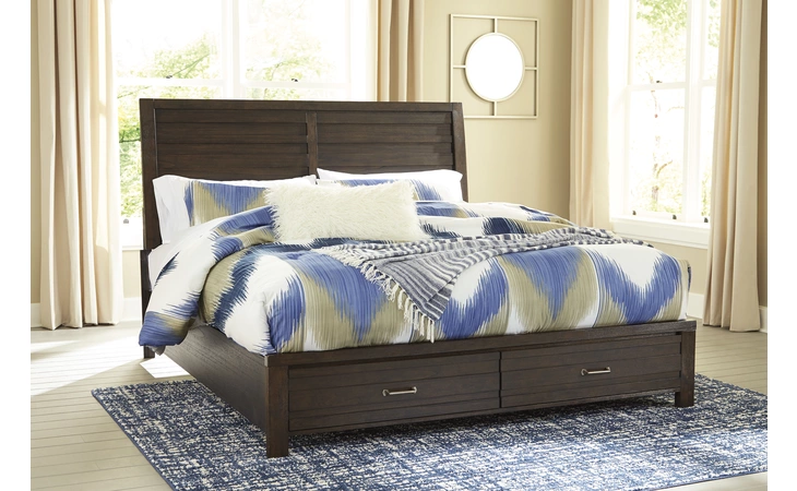 Darbry QUEEN STORAGE FOOTBOARD ASHLEY Brown B574-54S