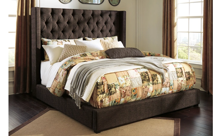 QUEEN UPH FOOTBOARD WITH RAILS ASHLEY Norrister  B599-174