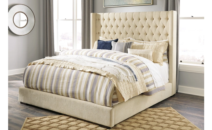 QUEEN UPH FOOTBOARD WITH RAILS ASHLEY Norrister  B599-274