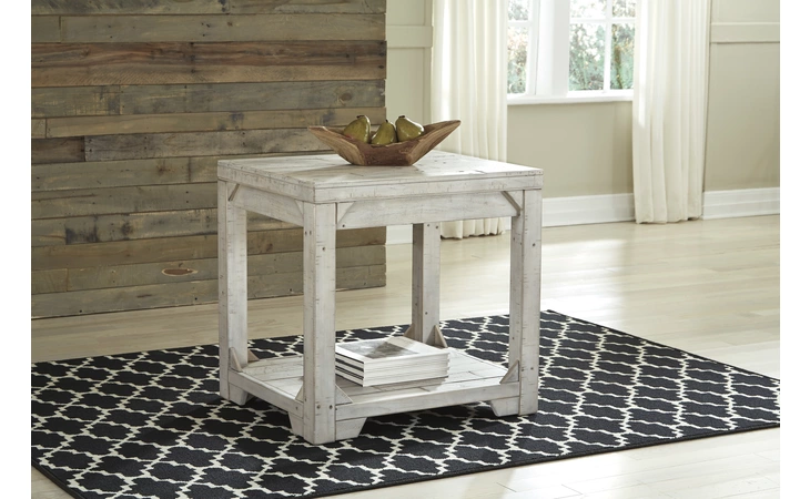 Fregine RECTANGULAR END TABLE ASHLEY Whitewash T755-3