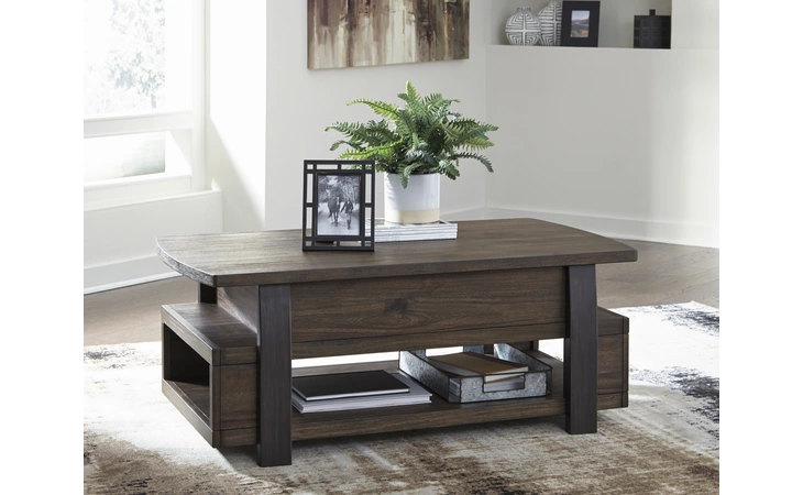 Vailbry LIFT TOP COFFEE TABLE ASHLEY Brown T758-9