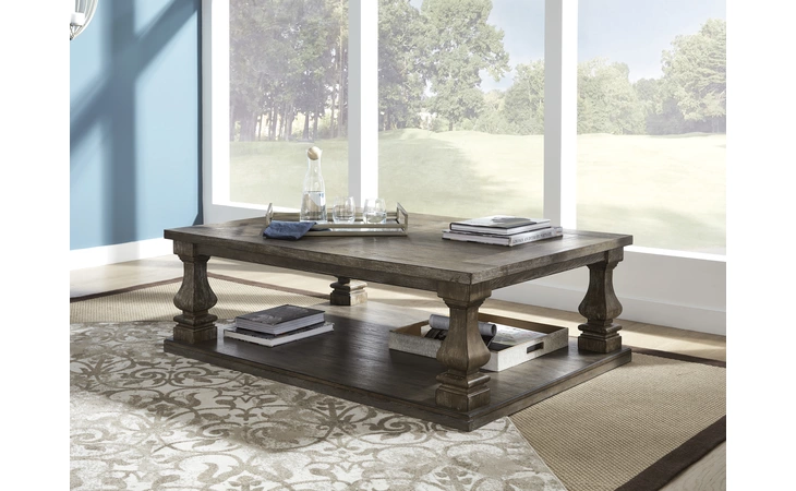 Johnelle RECTANGULAR COFFEE TABLE ASHLEY Gray T776-1