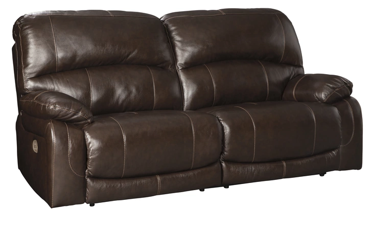 Hallstrung 2 SEAT PWR REC SOFA ADJ HDREST ASHLEY FURNITURE Chocolate U5240247
