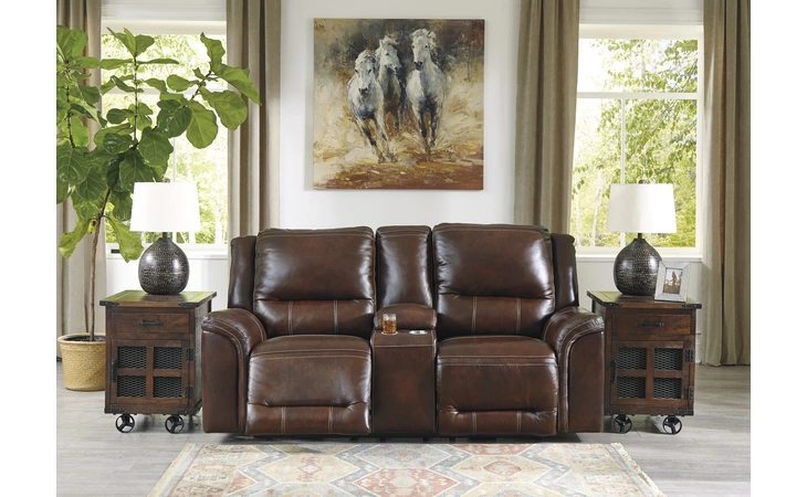 Catanzaro PWR REC LOVESEAT/CON/ADJ HDRST ASHLEY Mahogany U8300418