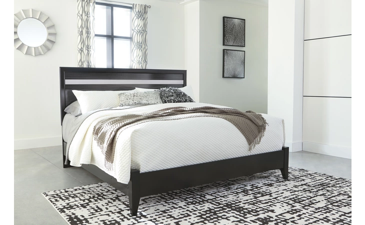 Starberry KING PANEL FOOTBOARD W/RAILS ASHLEY Black B304-56