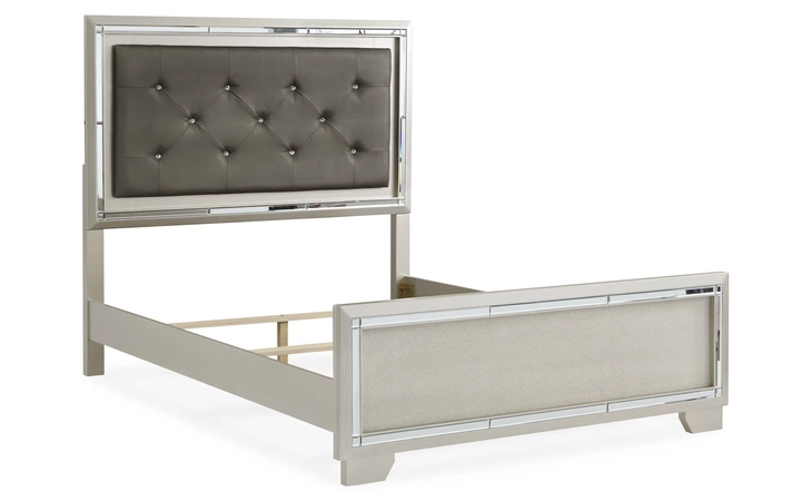 Lonnix FULL PANEL FOOTBOARD ASHLEY FURNITURE Silver Finish B410-84