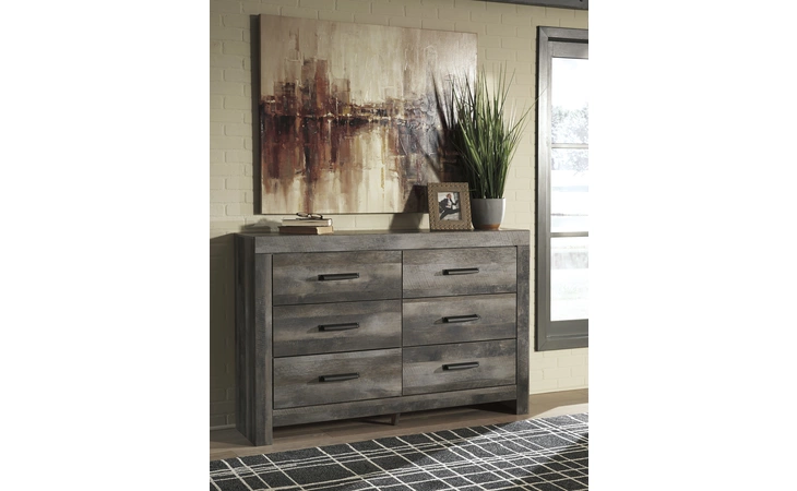 Wynnlow SIX DRAWER DRESSER ASHLEY Gray B440-31