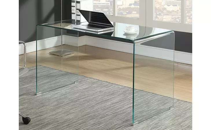 801581  HIGHSMITH GLASS WRITING DESK CLEAR