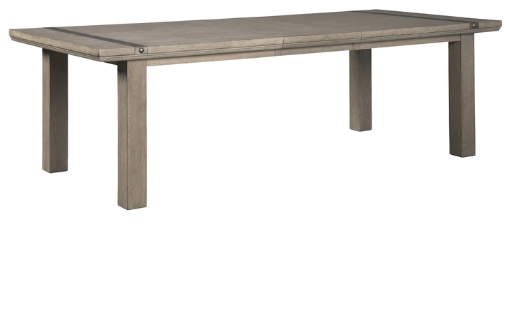 D732-35 CHAPSTONE - GRAY RECT DINING ROOM EXT TABLE CHAPSTONE GRAY