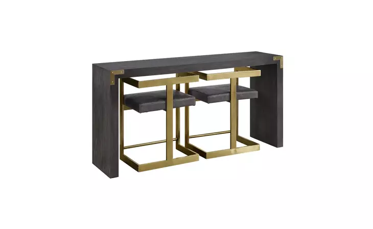 30454  BEACON HILL CONSOLE TABLE W TWO STOOLS