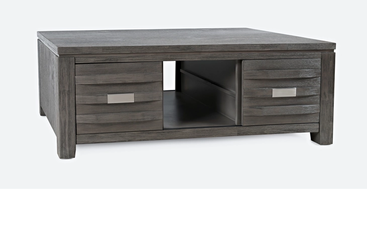 1855-5 ALTAMONTE COLLECTION STORAGE COFFEE TABLE W SLIDING DOORS - CASTERED