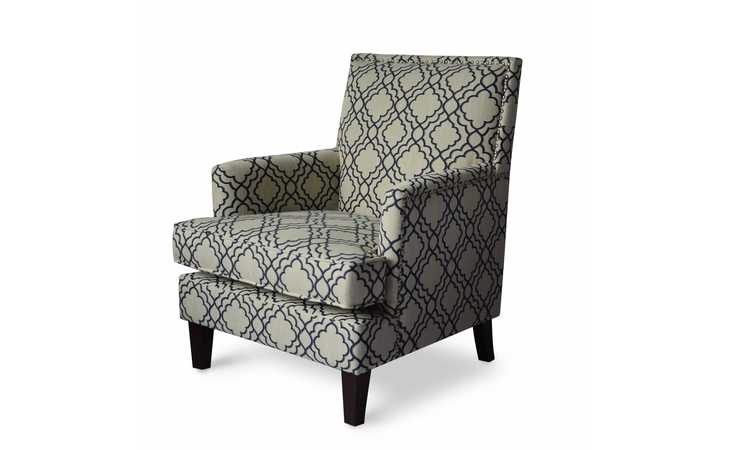 AUBREY-CH-MIDNIGHT AUBREY CHAIR ACCENT CHAIR W/MOROCCAN PATTERN UPH AUBREY CHAIR