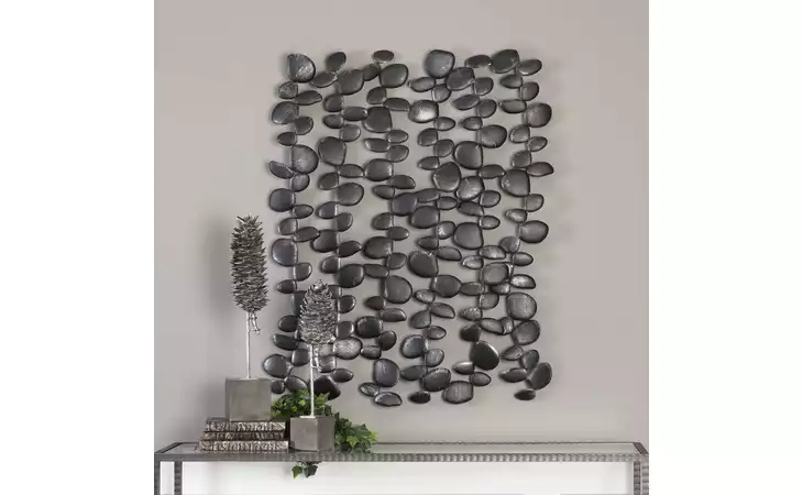 04144  SKIPPING STONES METAL WALL DECOR