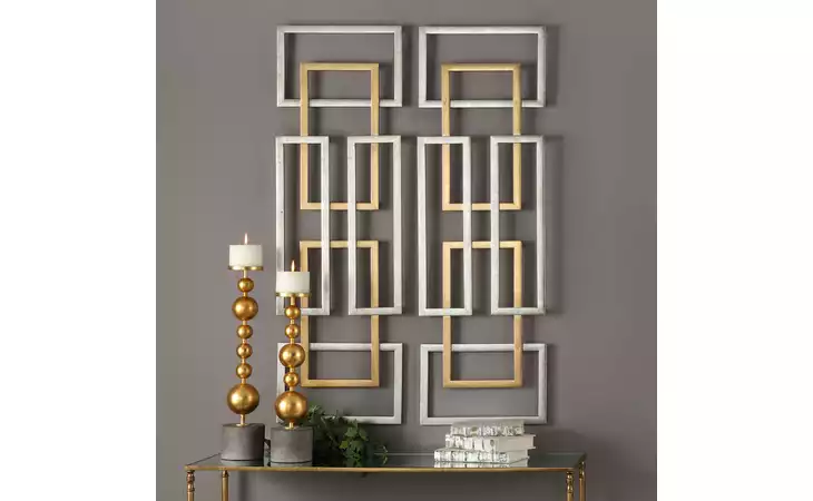 04145  AERIN METAL WALL PANELS, S/2